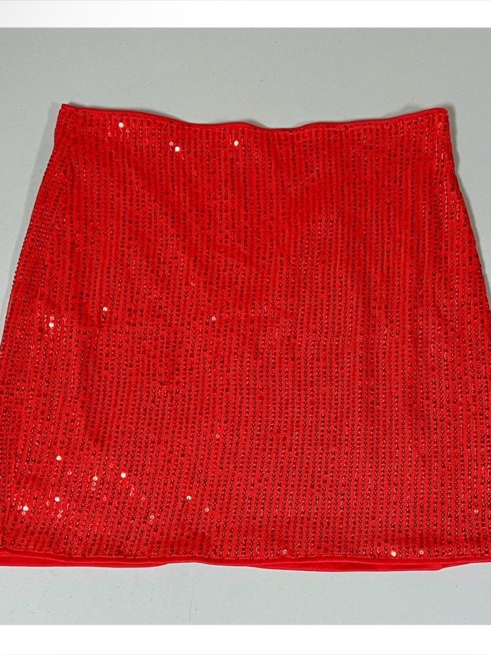 Red Sequins Sequin Bodycon Mini Skirt Bottoms Size S ❤️✨ #party #sequin #skirt